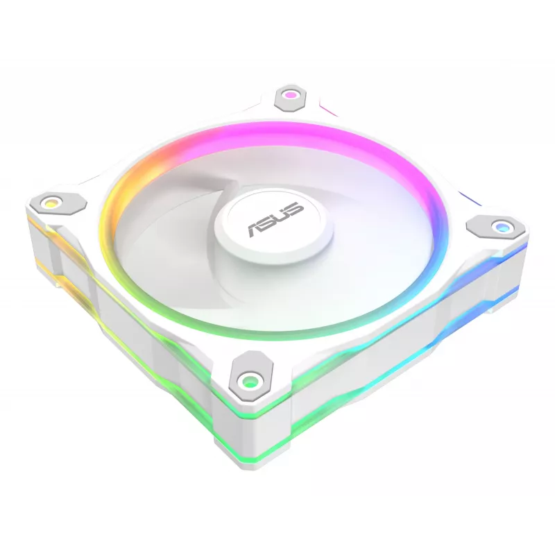 Wentylator obudowy ASUS Prime MR120 ARGB biały 120 mm, 1600 RPM, PWM, łożysko ślizgowe, 58 CFM