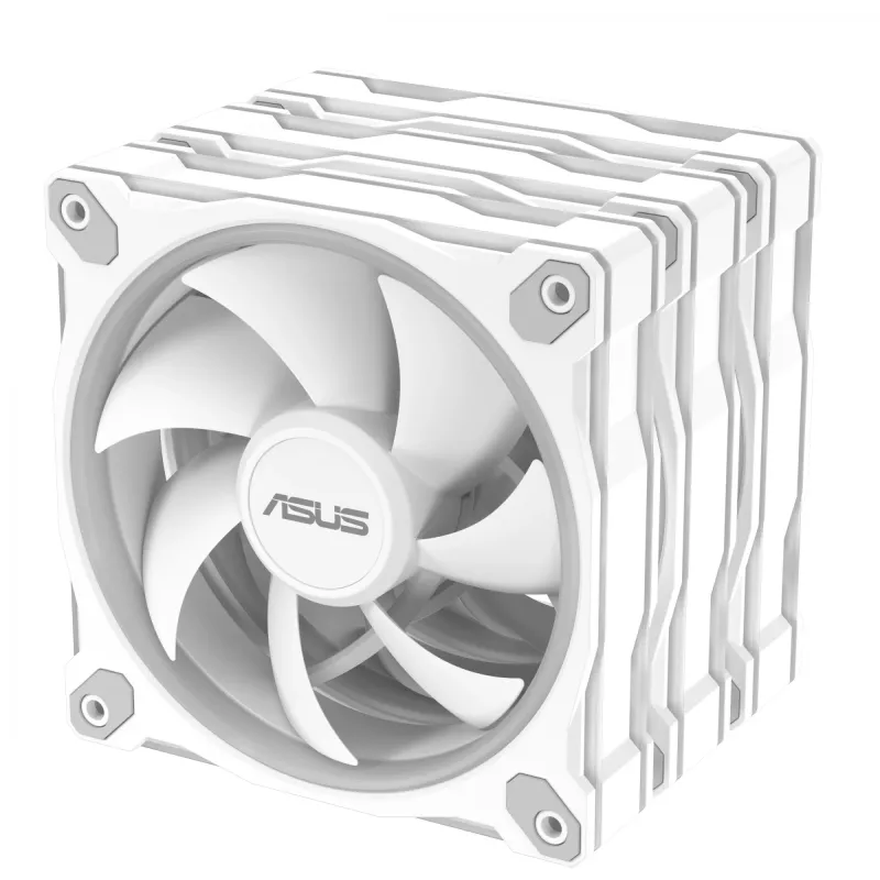 Wentylator obudowy ASUS Prime MR120 ARGB biały 120 mm, 1600 RPM, PWM, łożysko ślizgowe, 58 CFM