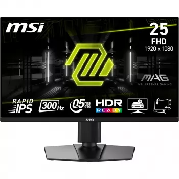 Monitor MSI MAG 255PXF 24.5 cala Full HD (1920×1080) Rapid IPS, 300 Hz, 0,5 ms, FreeSync Premium, matowa powierzchnia