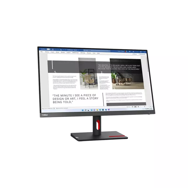Monitor Lenovo ThinkVision S27i-30 27 cali Full HD IPS LED 1920×1080, 100 Hz, 300 cd/m², 6 ms, HDMI x2, VESA 100×100