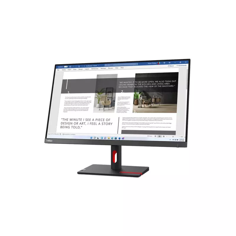 Monitor Lenovo ThinkVision S27i-30 27 cali Full HD IPS LED 1920×1080, 100 Hz, 300 cd/m², 6 ms, HDMI x2, VESA 100×100