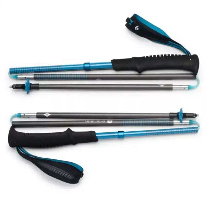 Kijki trekkingowe Czarny Diamond Distance Carbon Z — karbonowe składane kijki, 110 cm, 3-segmentowe, 264 g