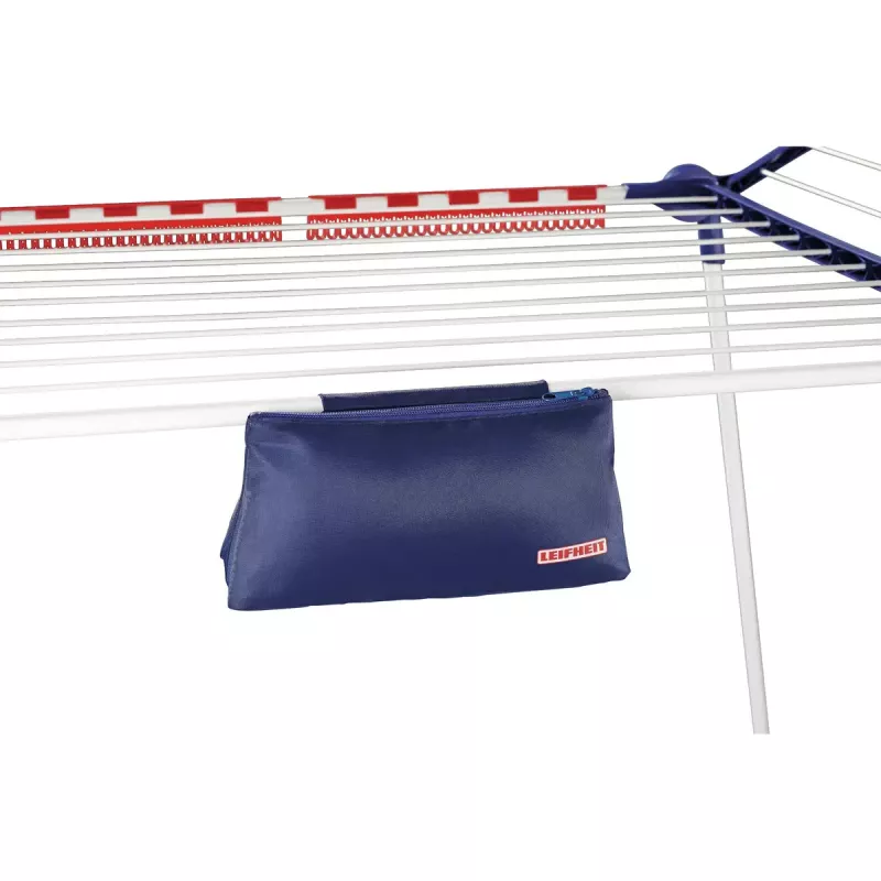 Wolnostojąca suszarka na pranie Leifheit Pegasus 180 Plus — składana suszarka metalowo-plastikowa, 18 m powierzchni suszenia, 870×1570×660 mm