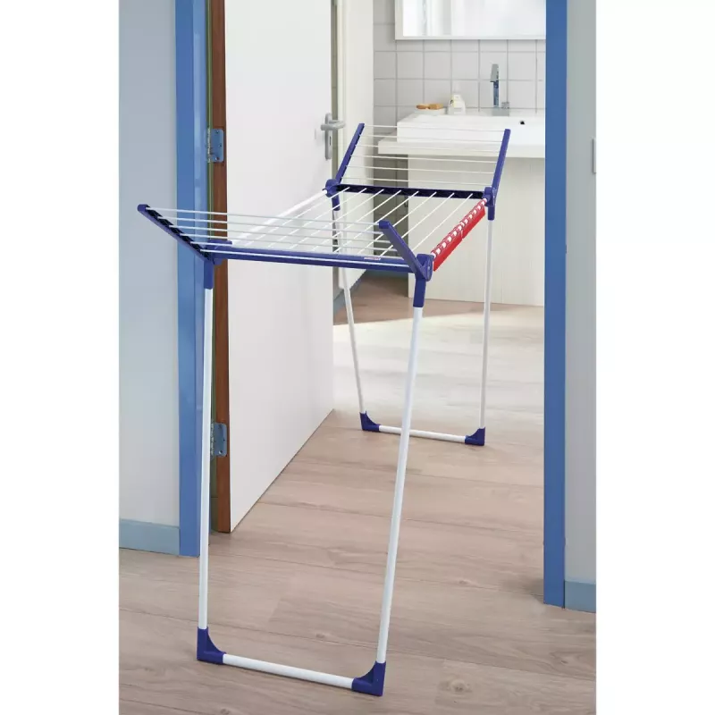 Wolnostojąca suszarka na pranie Leifheit Pegasus 180 Plus — składana suszarka metalowo-plastikowa, 18 m powierzchni suszenia, 870×1570×660 mm