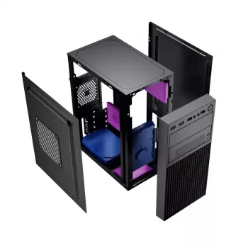 Obudowa PC GEMBIRD Fornax K300 Mini Tower — Mini-ITX/Micro ATX, SPCC, 2,17 kg, USB 3.2, 1 x 2,5 cala zatoka, 4 gniazda rozszerzeń
