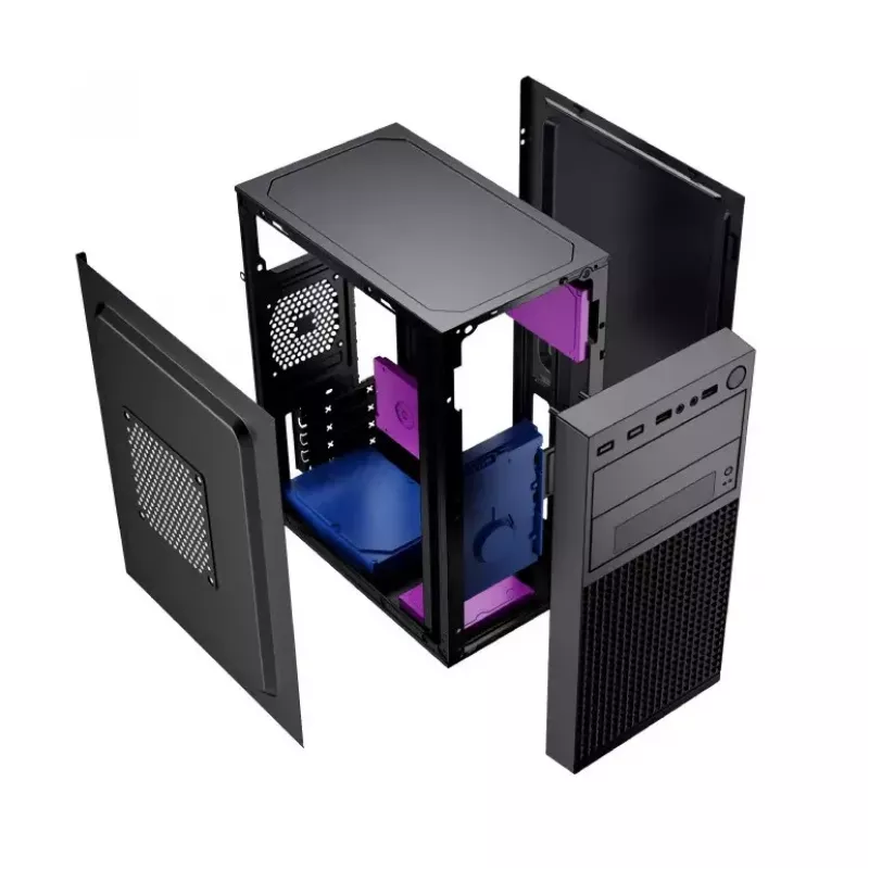 Obudowa PC GEMBIRD Fornax K300 Mini Tower — Mini-ITX/Micro ATX, SPCC, 2,17 kg, USB 3.2, 1 x 2,5 cala zatoka, 4 gniazda rozszerzeń