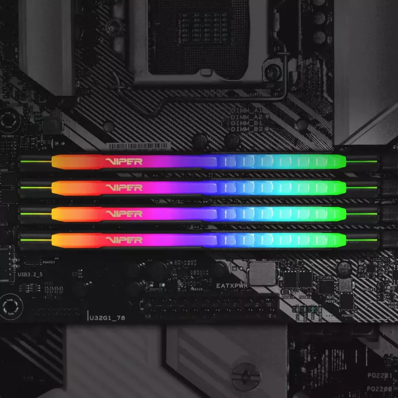 PATRIOT Viper Steel RGB DDR4 32GB (2x16GB) 3200MHz 288-pin DIMM, wysokość 44mm