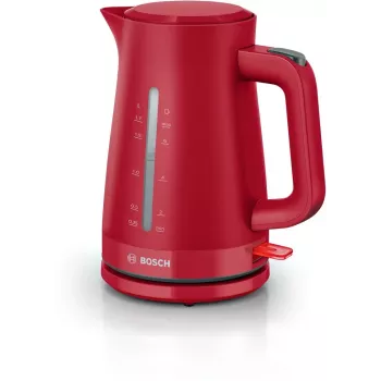 Czajnik elektryczny Bosch TWK3M124, pojemność 1,7 l, 2400 W, czerwony, ukryty element grzewczy
