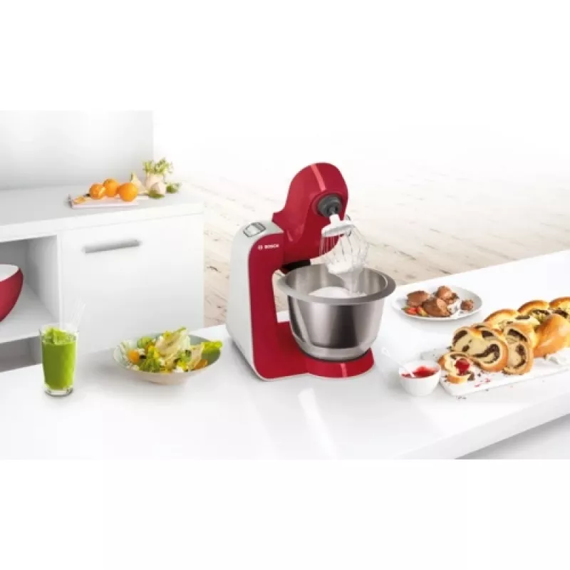 Robot kuchenny Bosch MUM58720 1000 W 3,9 L szary, czerwony, stal nierdzewna