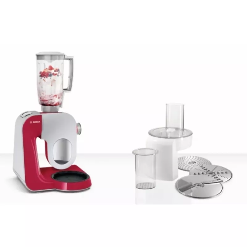 Robot kuchenny Bosch MUM58720 1000 W 3,9 L szary, czerwony, stal nierdzewna