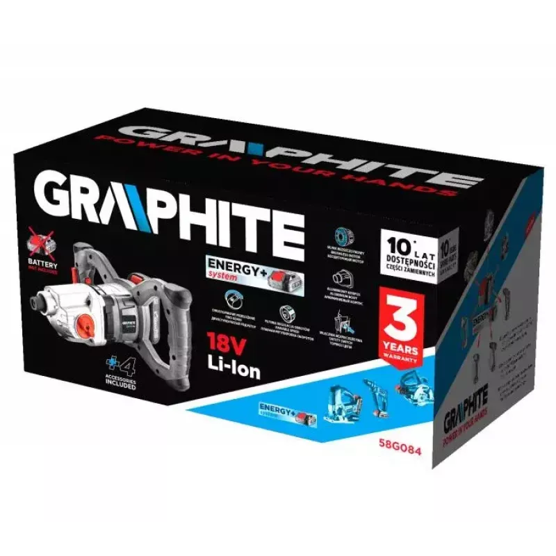 Mieszarka bezprzewodowa Energy+ 18V GRAPHITE 58G084