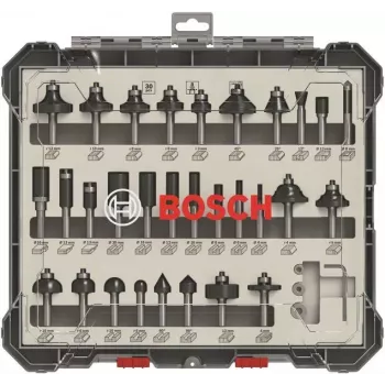 Bosch Mieszany Zestaw Frezów, 30-Częściowy, Zestaw frezów, 8 mm, 30 szt.