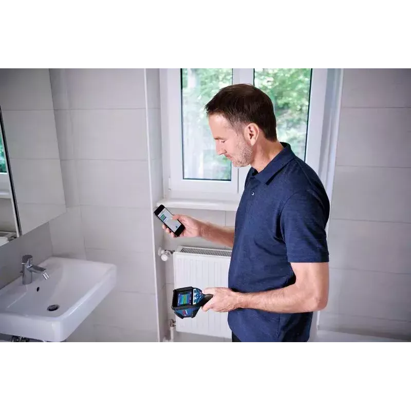 Bosch GTC 600 C Równoważna szumowi różnica temperatur (NETD) IR Czarny, Niebieski 256 x 192 pikseli Wbudowany wyświetlacz LCD