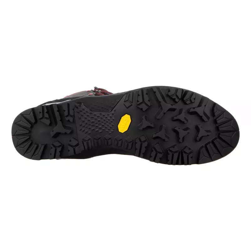 Salewa MTN Trainer Mid GTX Męskie Dorosłe Węgiel Szary Czerwony Skóra Zamsz Vibram