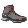 Salewa MTN Trainer Mid GTX Męskie Dorosłe Węgiel Szary Czerwony Skóra Zamsz Vibram