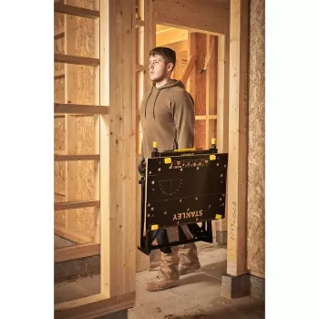 Stół warsztatowy do obróbki drewna Stanley STST83800-1 Bambus Stal Czarny Żółty 625 mm