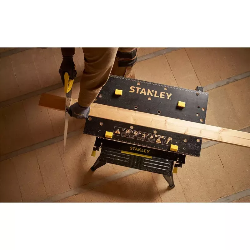 Stół warsztatowy do obróbki drewna Stanley STST83800-1 Bambus Stal Czarny Żółty 625 mm