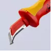 Nóż uniwersalny Knipex 98 55 SB czerwono-żółty ostrze stałe