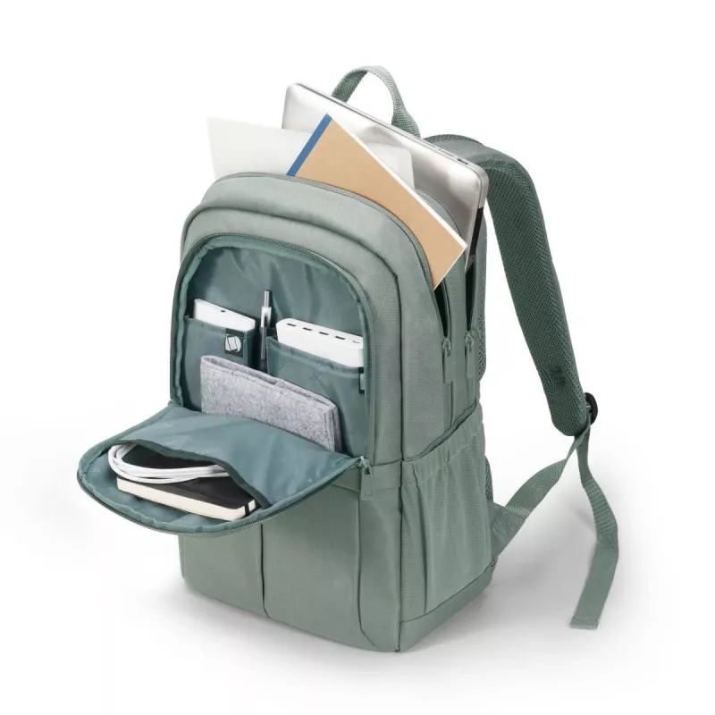 DICOTA Eco Backpack Scale - plecak na notebooka 13-15.6 cala - szary / 600d z recyklingowanego PET