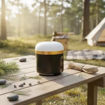 Zasilana bateriami latarnia kempingowa EcoFlow SCLI-B — 400 lm, 3 600 mAh, wejście USB‑C, obudowa ABS+TPR