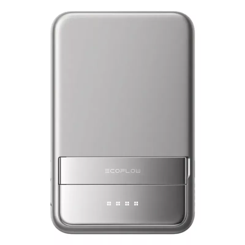 Power bank EcoFlow Rapid 5000 (Lithium-Ion 5000 mAh, PD fast charge, 30 W total, wireless, USB-C, srebrny)
