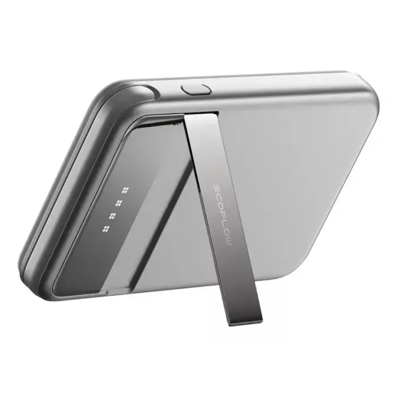 Power bank EcoFlow Rapid 5000 (Lithium-Ion 5000 mAh, PD fast charge, 30 W total, wireless, USB-C, srebrny)