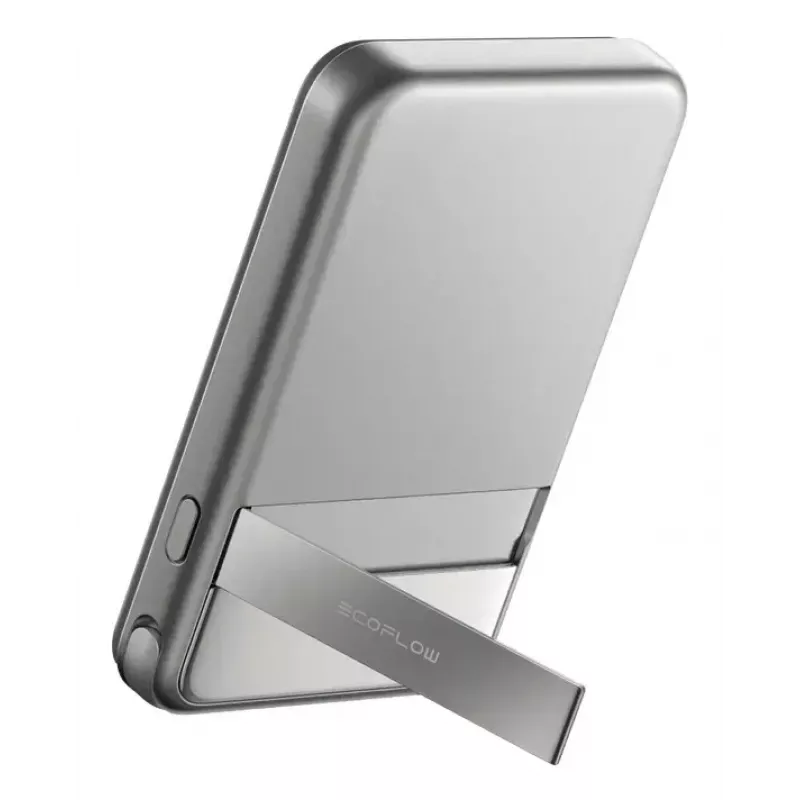 Power bank EcoFlow Rapid 5000 (Lithium-Ion 5000 mAh, PD fast charge, 30 W total, wireless, USB-C, srebrny)