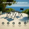 Zestaw mebli ogrodowych Extralink L-0201P — 2 krzesła i czarny stolik