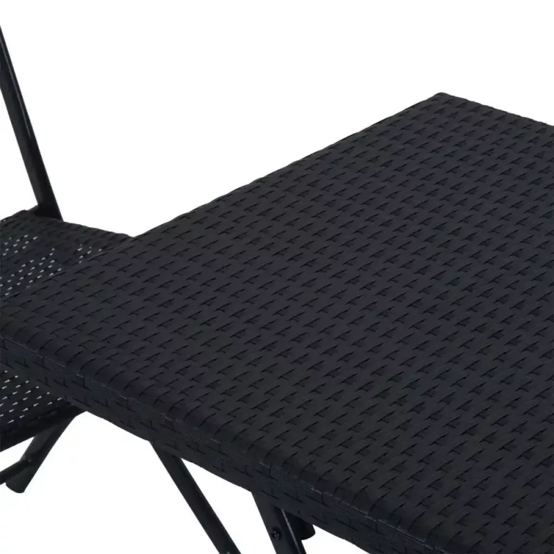 Zestaw mebli ogrodowych Extralink L-0201P — 2 krzesła i czarny stolik