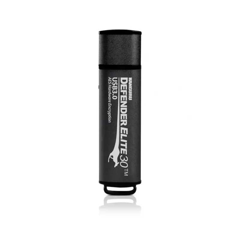 Kanguru Defender Elite30™ USB 3.0 16 GB | Bezpieczny pendrive | Certyfikat FIPS 197, sprzętowe szyfrowanie AES 256-bit (tryb XTS) | Zgodny z TAA |