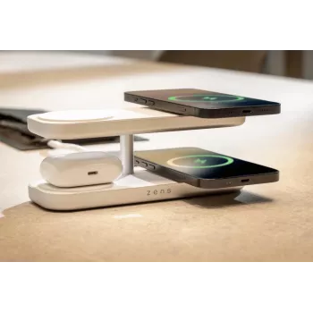 ZENS Quattro Wireless Charger Pro 4 Biały