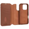 Skórzane odczepiane etui z portfelem do iPhone 16 Pro — brązowe, skóra naturalna, mikrofibra, ekran 6,3 cala, 3 kieszenie na karty
