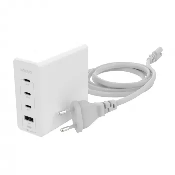 mophie Accessories-Wall Adapter-USB-C-PD-HUB-120W-GAN-Biały-EU(3xUSBC + 1xUSBA)