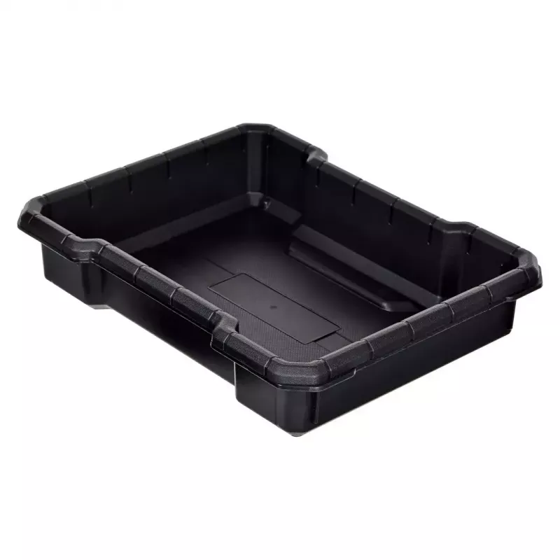 Zestaw 3 skrzynek do przechowywania Keter 250927 — składane organizery z technopolimeru na kółkach z zamkiem, 525×694×411 mm, czarny