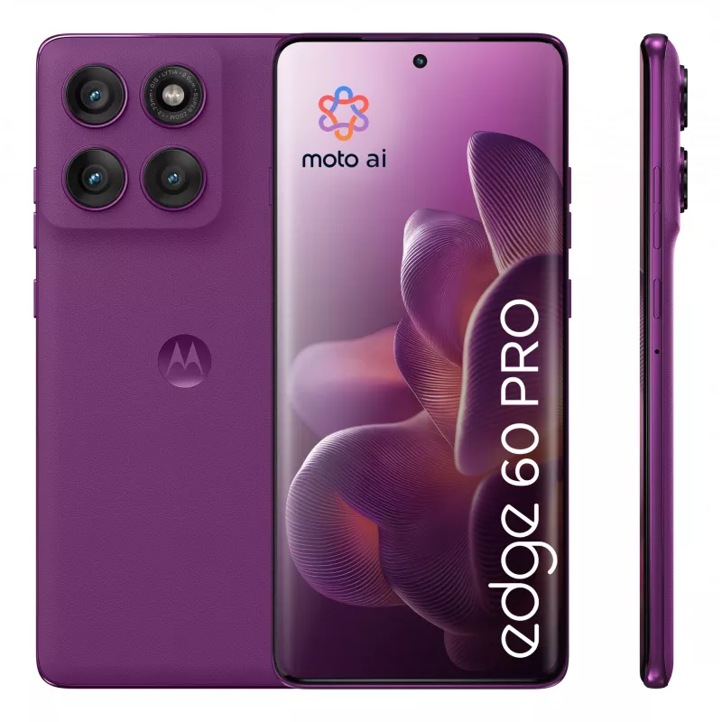 Motorola edge 60 pro 16.9 cm (6.67 cal) Dual SIM Android 15 5G USB Type-C 12 GB 512 GB 6000 mAh Fioletowy