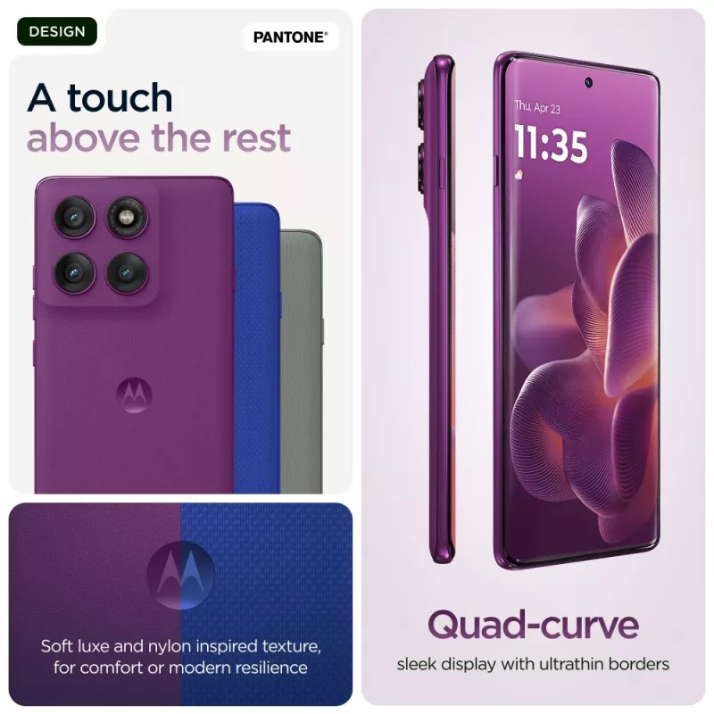 Motorola edge 60 pro 16.9 cm (6.67 cal) Dual SIM Android 15 5G USB Type-C 12 GB 512 GB 6000 mAh Fioletowy
