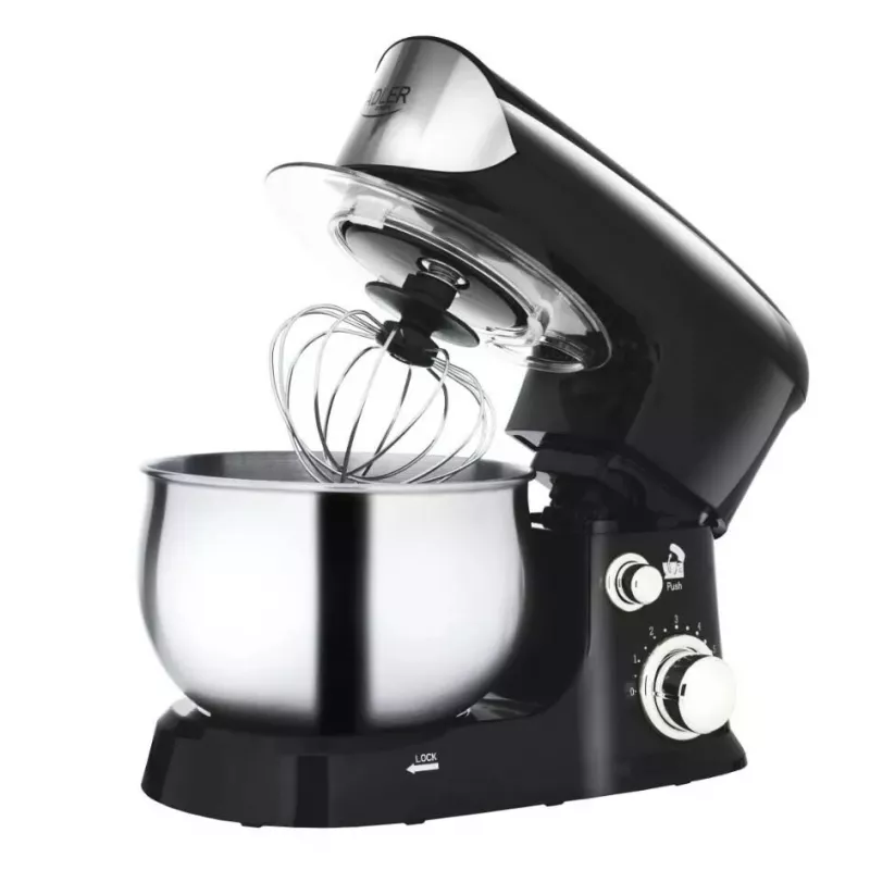 Robot kuchenny Adler AD 4226b — 700 W (maks. 1200 W), misa ze stali nierdzewnej 3 L, 6 prędkości, planetarny system mieszania