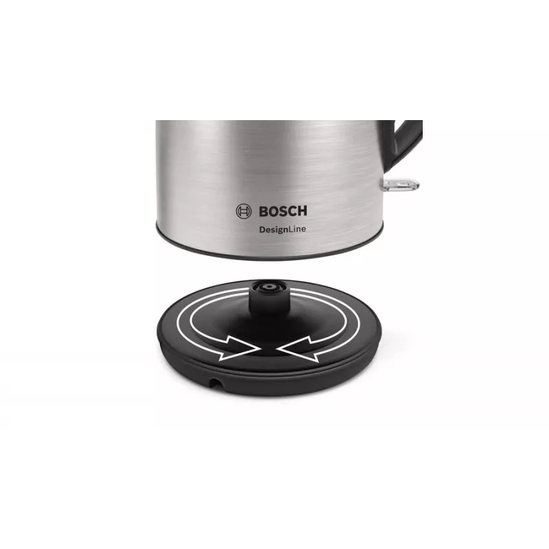 Bosch TWK3P420 czajnik elektryczny 1,7 l 2400 W Czarny, Stal nierdzewna