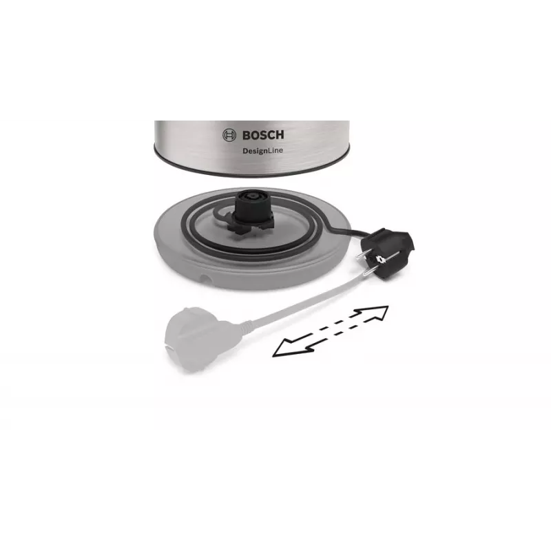 Bosch TWK3P420 czajnik elektryczny 1,7 l 2400 W Czarny, Stal nierdzewna