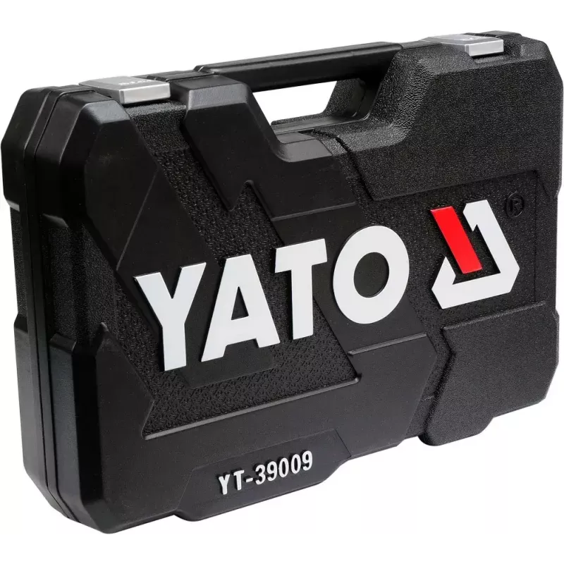 Zestaw narzędzi mechanicznych Yato YT-39009 — 68-częściowy zestaw, napęd 1/4 cala, czarna walizka