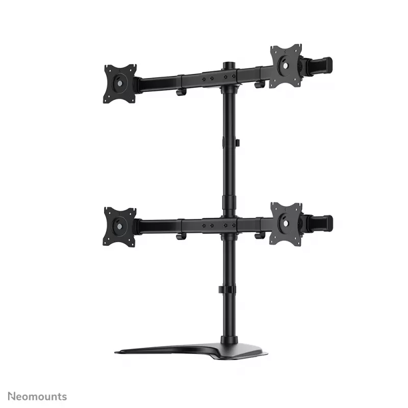 Neomounts NM-D335D4Czarny Uchwyt na monitor 10-27 cali, mocowanie na zacisk/Wolnostojący/Przelotka, 8 kg, 25,4 cm (10 cali), 68,6 cm (27 cali), 100 x 100 mm, Czarny