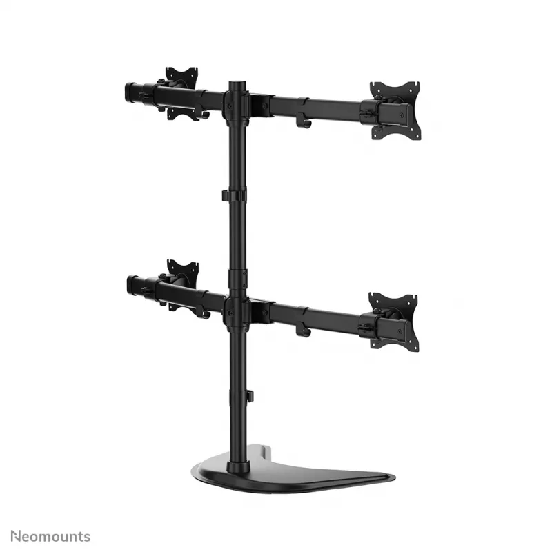Neomounts NM-D335D4Czarny Uchwyt na monitor 10-27 cali, mocowanie na zacisk/Wolnostojący/Przelotka, 8 kg, 25,4 cm (10 cali), 68,6 cm (27 cali), 100 x 100 mm, Czarny