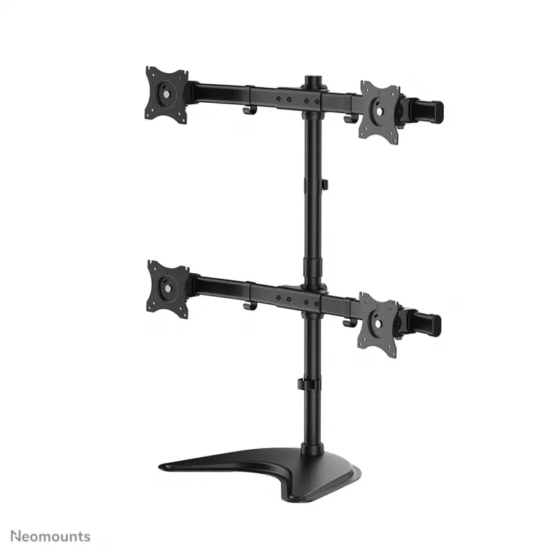 Neomounts NM-D335D4Czarny Uchwyt na monitor 10-27 cali, mocowanie na zacisk/Wolnostojący/Przelotka, 8 kg, 25,4 cm (10 cali), 68,6 cm (27 cali), 100 x 100 mm, Czarny