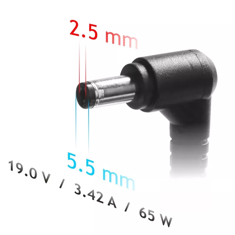 Zasilacz do laptopa AKYGA - 19V/3.42A, 65W i wtyczka 5.5 x 2.5 mm