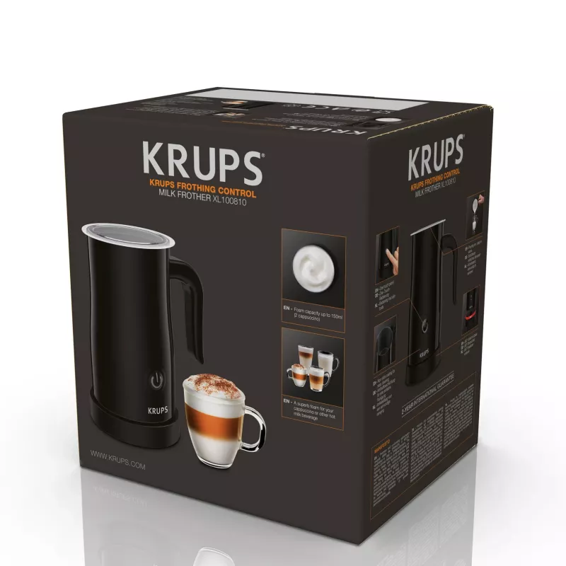 Krups XL1008 Automatyczny spieniacz/podgrzewacz mleka, czarny