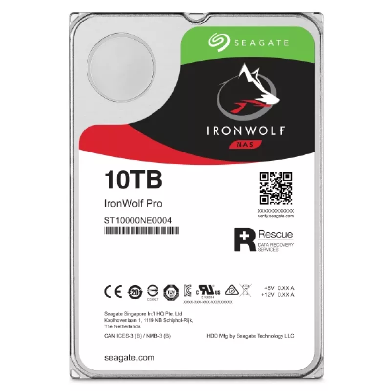 Seagate IronWolf Pro ST10000NT001 wewnętrzny dysk twardy 10 TB 7200 RPM 256 MB 3,5 cala Serial ATA III
