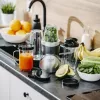 Blender stołowy Adler AD 4084 Zestaw Smoothie — 500 W (maks. 1200 W), szklany dzbanek 0,7 L, zdejmowana misa, czarny