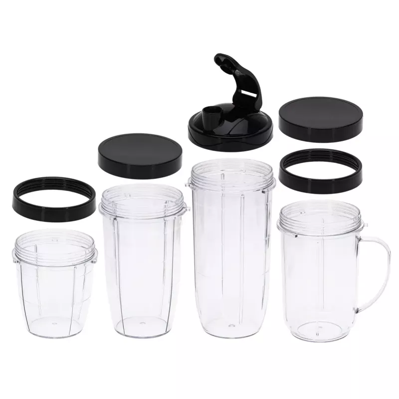 Blender stołowy Adler AD 4084 Zestaw Smoothie — 500 W (maks. 1200 W), szklany dzbanek 0,7 L, zdejmowana misa, czarny