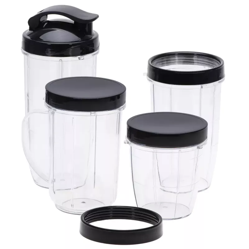 Blender stołowy Adler AD 4084 Zestaw Smoothie — 500 W (maks. 1200 W), szklany dzbanek 0,7 L, zdejmowana misa, czarny