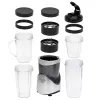Blender stołowy Adler AD 4084 Zestaw Smoothie — 500 W (maks. 1200 W), szklany dzbanek 0,7 L, zdejmowana misa, czarny